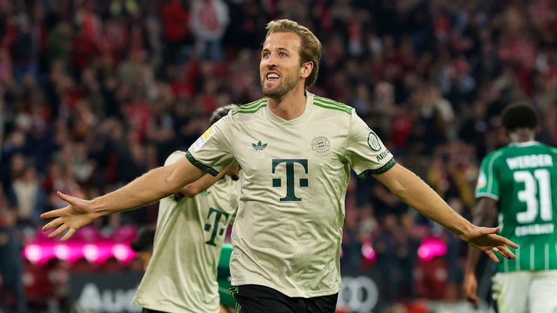 Kane atteint les 100 buts avec le Bayern en 104 matchs, devançant Ronaldo et Haaland sur ce palmarès